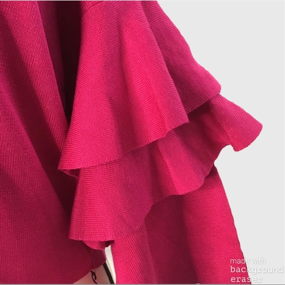 ELODIE | Ruffle Sleeve Pullover Sweater | M - Picture 4 of 10